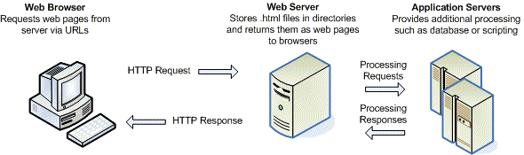 Web Browser to Web Server to Application Server Exchange